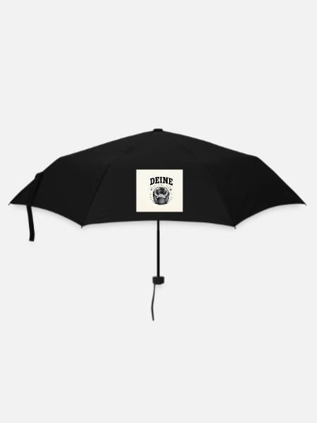 Deine Schraube Vintage Nut Grafik - Regenschirm (klein) - Schwarz