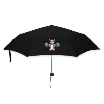 Strong Llama Alpaca Dumbbell Weight Workout - Umbrella (small) - black - Front