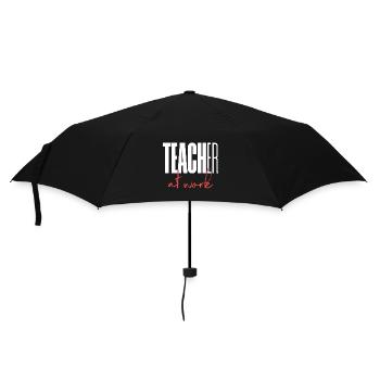 Teacher at work - Regenschirm (klein) - Schwarz - Vorne