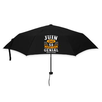 58 Ans Anniversaire Vintage Né(e) en Juin 1964 - Parapluie standard - noir - Devant