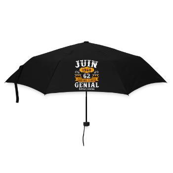 62 Ans Anniversaire Vintage Né(e) en Juin 1960 - Parapluie standard - noir - Devant