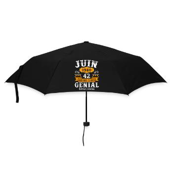 42 Ans Anniversaire Vintage Né(e) en Juin 1980 - Parapluie standard - noir - Devant
