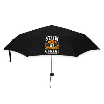 89 Ans Anniversaire Vintage Né(e) en Juin 1933 - Parapluie standard - noir - Devant