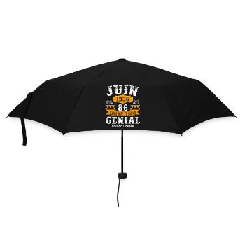 86 Ans Anniversaire Vintage Né(e) en Juin 1936 - Parapluie standard - noir - Devant