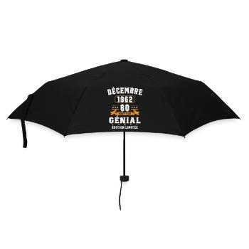 60 Ans Anniversaire Vintage Né(e) en Décembre 1962 - Parapluie standard - noir - Devant