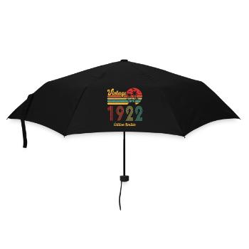 Vintage 1922 Anniversary Gift Idea - Umbrella (small) - black - Front