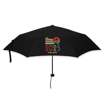 Vintage 2025 Anniversaire Cadeau Rétro - Parapluie standard - noir - Devant