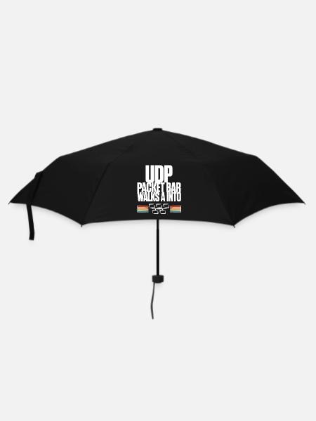 UDP Packet Bar Walks A Into - Regenschirm (klein) - Schwarz
