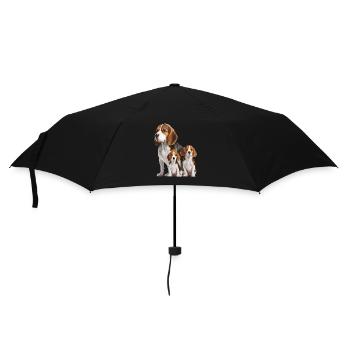 Beagle Family - Umbrella (small) - black - Front