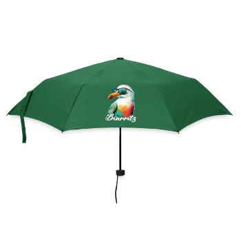 Biarritz vacances mouette colorée fraîche avec lunettes de soleil - Parapluie standard - vert bouteille - Devant