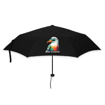 Gran Canaria holiday colorful seagull with sunglasses - Umbrella (small) - black - Front