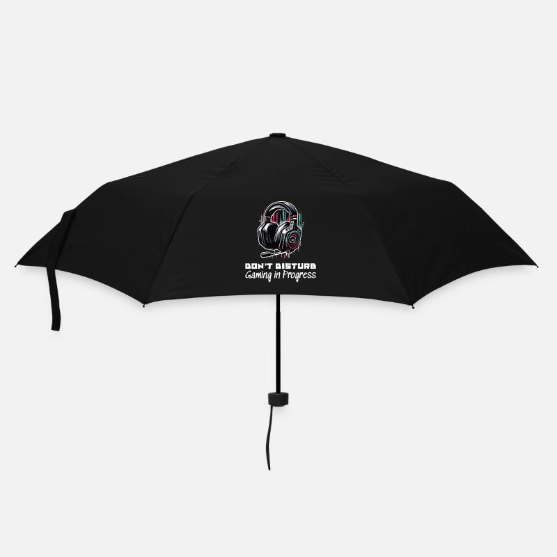 Gamer Shirt Don't disturb Gaming in Progress - Regenschirm (klein) - Schwarz