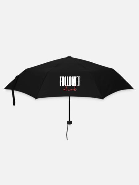 Follower at work - Regenschirm (klein) - Schwarz