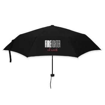 Firefighter at work - Regenschirm (klein) - Schwarz - Vorne