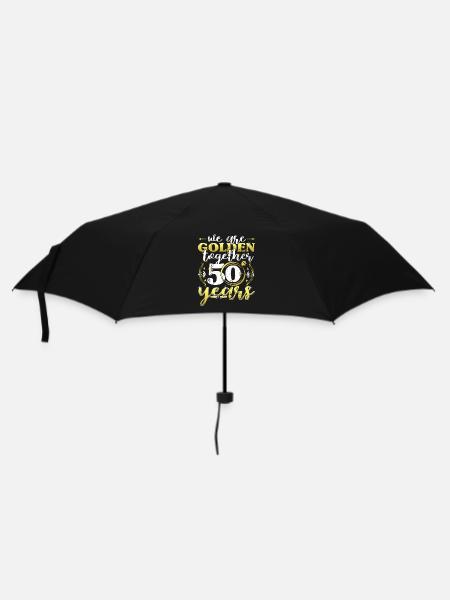 Wir sind Golden Together 50 Jahre Hochzeitstag - Regenschirm (klein) - Schwarz