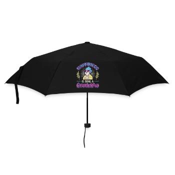 Happiness Is Being A Grandma Pregnancy Announcement - Umbrella (small) - black - Front