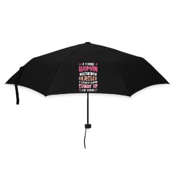 Strong women stand up. - Umbrella (small) - black - Front