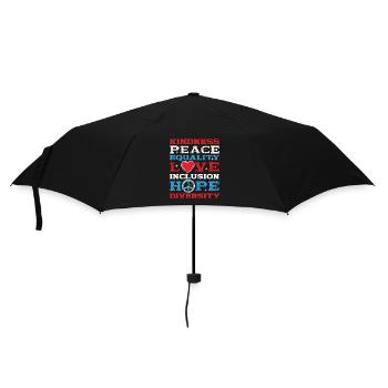 Diversity Equality Love Peace Human Rights - Umbrella (small) - black - Front