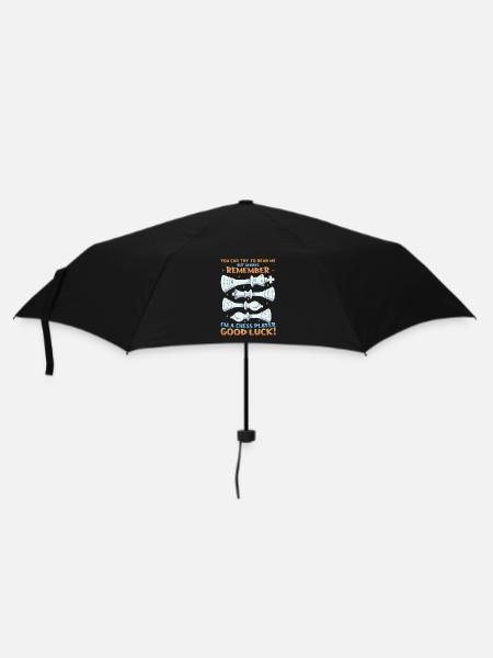 Versuche mich zu lesen, Schachspieler - Regenschirm (klein) - Schwarz