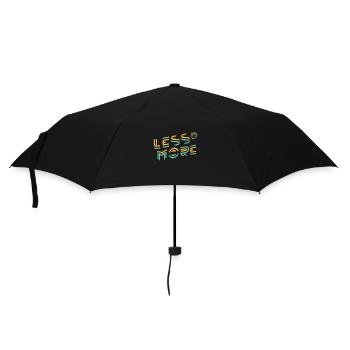 Weniger ist sparsamer - Regenschirm (klein) - Schwarz - Vorne