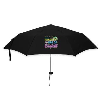 Verwirrter Als Ein Chamäleon - Regenschirm (klein) - Schwarz - Vorne