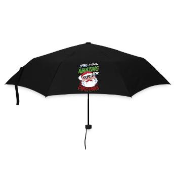 Erstaunlich Sein Für Den Weihnachtsmann - Regenschirm (klein) - Schwarz - Vorne