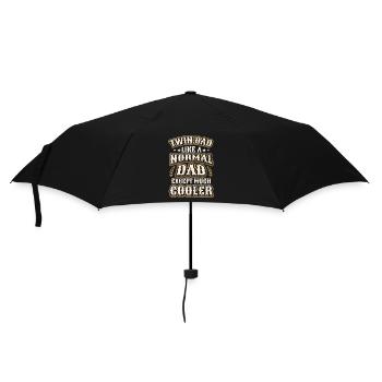 Twin Dad, Like A Normal Father, Only Much Cooler. - Umbrella (small) - black - Front