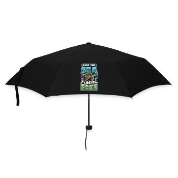Keep the Sea Plastic-Free Save The Ocean - Umbrella (small) - black - Front
