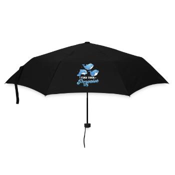 Find Your Porpoise Marine Biologist Dolphin - Umbrella (small) - black - Front