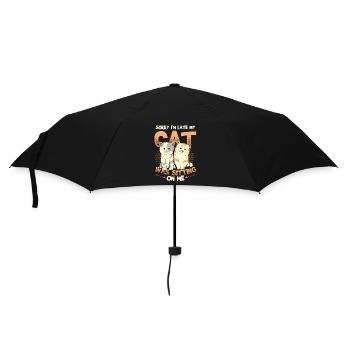 Tut Mir Leid, Dass Ich Zu Spät Bin - Regenschirm (klein) - Schwarz - Vorne
