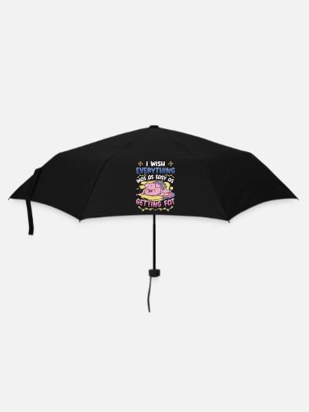 Selbstironie Übergewicht Im Fett - Regenschirm (klein) - Schwarz