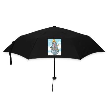 Yarn Snowman Sewing Knitting Crochet - Umbrella (small) - black - Front