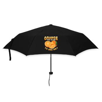 Oranges, you are happy to see me - Umbrella (small) - black - Front