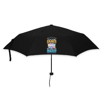 Es Ist Alles Spiel Und Spaß, Bis Jemand Bingo ruft - Regenschirm (klein) - Schwarz - Vorne