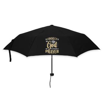 Connecté à Dieu, mot de passe prière - Parapluie standard - noir - Devant