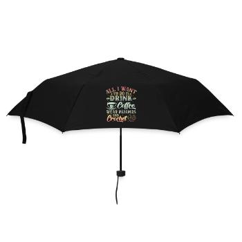 Kaffee-pyjamas Und Häkeln - Love Crocheting - Regenschirm (klein) - Schwarz - Vorne