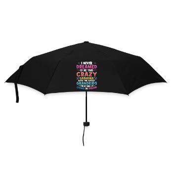 Une grand-mère fière aime ses petits-enfants - Parapluie standard - noir - Devant