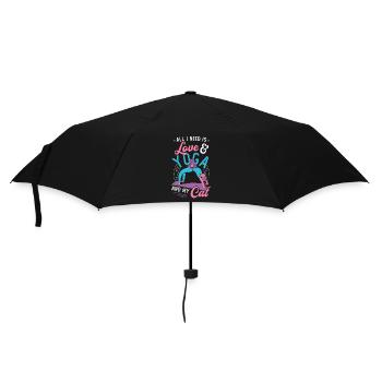 Tout ce dont j’ai besoin, c’est d’amour et de yoga - Parapluie standard - noir - Devant