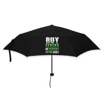 Buy stocks, be patient, retire early - Umbrella (small) - black - Front