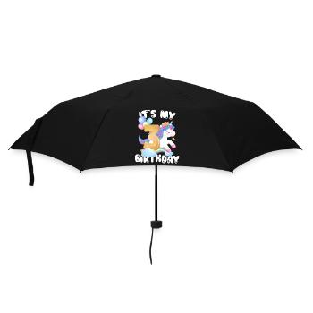 C’est mon anniversaire fille, licorne anniversaire 3 ans - Parapluie standard - noir - Devant