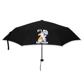 Ma fille d’anniversaire, Anniversaire de licorne 2 - Parapluie standard - noir - Devant