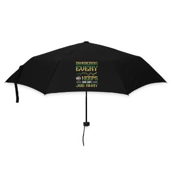 Dividende, Jeden Tag Halten Sie Den Tagesjob Weg - Regenschirm (klein) - Schwarz - Vorne