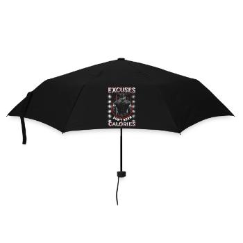 Excuses, Brûlure, Pas de calories, Personnel - Parapluie standard - noir - Devant