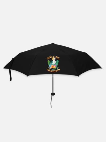 Nur Ein Mädchen, Das Kakadus Liebt - Regenschirm (klein) - Schwarz