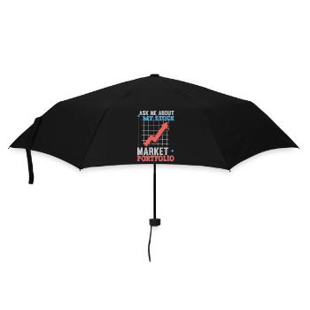Posez-moi des questions sur mon portefeuille boursier - Parapluie standard - noir - Devant