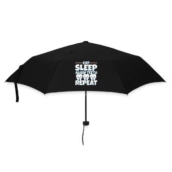 Eat Sleep Align Teeth Dentist - Umbrella (small) - black - Front