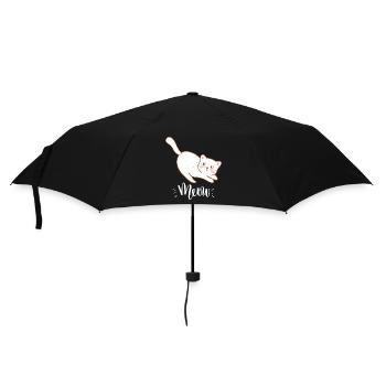 Mignon Kawaii drôle de chat disant miaulement - Parapluie standard - noir - Devant