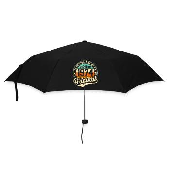 Vintage 1974 Original - Regenschirm (klein) - Schwarz - Vorne