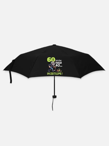 60 IST DAS NEUE 40 IN ZEITLUPE Geburtstag Männer - Regenschirm (klein) - Schwarz