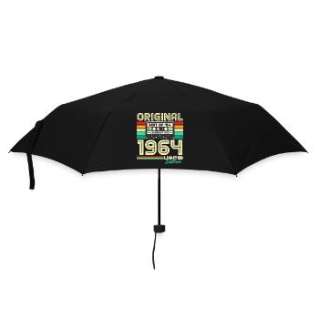Original 1964 Jahrgang Vintage Geburtstag Retro - Regenschirm (klein) - Schwarz - Vorne